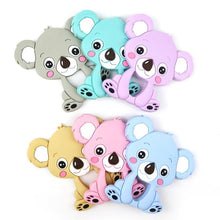 将图片加载到图库查看器，1pc Unique Baby Koala Silicone Teether Teething Chew Toy   Nursing Tool Pendant Food Grade Silicone
