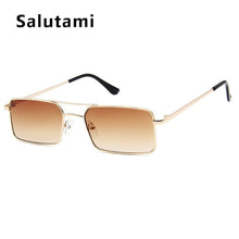 Load image into Gallery viewer, Luxury Famous Retro Modern Square Unisex Men and  Women‘s Sunglasses  With Alloy Metal Small Frame With Clear Double Bridge Men's Sunglasses
