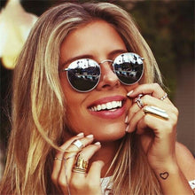 Load image into Gallery viewer, Famous  Retro Popular Oval Luxury Round Vintage Woman and Man Sunglasses  Brand Designer Oculos De Sol With UV400 protection
