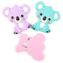 将图片加载到图库查看器，1pc Unique Baby Koala Silicone Teether Teething Chew Toy   Nursing Tool Pendant Food Grade Silicone
