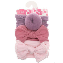 Load image into Gallery viewer, Modern 3PCS Set Floral Bows Baby Headband Dot Bowknot Cotton Hair Band Girls Hair Accessories For Girls
