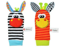Load image into Gallery viewer, Modern Baby Toy Socks Plush Garden Bug Wrist Rattle Styles Educational Toys Cute Bright Color For Kids
