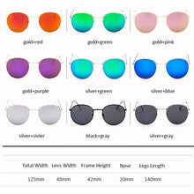 Load image into Gallery viewer, Leon Elegant Unisex Woman and Man Classic Round  Sunglasses Designer Glasses Lady Round Luxury Retro Sunglasses With Vintage Mirror Oculos De Sol Gafas
