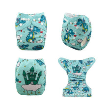 将图片加载到图库查看器，ModernLuxury Printed Baby Cloth Diaper Reusable Cloth Nappy Snap Adjustable Pocket Diaper Nappies For Baby Kids
