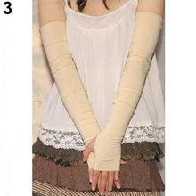 Load image into Gallery viewer, Women's Cotton UV Protection Arm Warmer 2pcs Summer Arm Sleeves Women Men  Anti UV Armwarmer Long Fingerless Gloves Arm Sleeves
