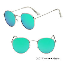 Load image into Gallery viewer, Luxury Leon Classic Small Round Unisex Sunglasses For Women and Men Mirror Sun Glasses Vintage Style With UV400 Protection
