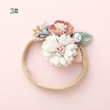 将图片加载到图库查看器，Modern Fashion Floral Headband Newborn Baby Elastic Hairbands Pearl Fresh Style Bow Knot For Girls
