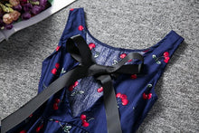 将图片加载到图库查看器，Luxury Modern Summer Girl Dress Children Kids Cherry Dress V-Back Dress Baby Cotton Kids Vest halter dress For Girls
