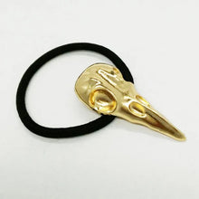 Load image into Gallery viewer, Punk Gothic Metal Crow Skull Hairband Pony Tail Holder Elastic Hair Rope Tie Headwear Women's Accessories
