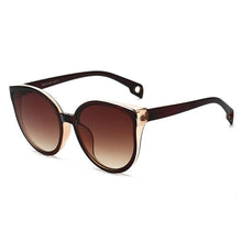 将图片加载到图库查看器，Luxury Modern Elegant Lady  Sunglasses WIth  Cat Eye Women Eyewear  Plastic Frame Clear Lens With  UV400 Protection
