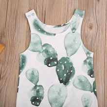 将图片加载到图库查看器，New Infant Baby Girl Boy Cactus Printed Romper Sleeveless Jumpsuit Playsuit Outfit For Girls And Boys In Modern Style
