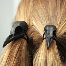 Load image into Gallery viewer, Punk Gothic Metal Crow Skull Hairband Pony Tail Holder Elastic Hair Rope Tie Headwear Women's Accessories
