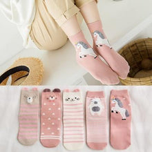 将图片加载到图库查看器，5pairs 100% Cotton Unisex Baby Socks for Girls&amp;boys Children Soft Winter Cute Cartoon Socks Set For Baby
