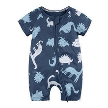 将图片加载到图库查看器，Modern Printed Newborn Baby Short Sleeved Cotton Jumpsuit Infant Cartoon Animal Costumes Clothing For Girls and Boys Kids
