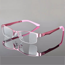Load image into Gallery viewer, Reven Jate Half Rimless Eyeglasses Frame Optical Prescription Semi-Rim Glasses Frame For Women's Eyewear Female Armacao Oculos
