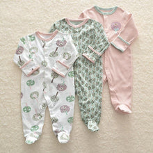 将图片加载到图库查看器，3pcs Set Baby Romper Newborn Sleep suit Flower Baby Rompers Infant Baby Clothes Long Sleeve Newborn Jumpsuits Pajamas for Kids
