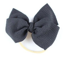Load image into Gallery viewer, Modern New Headband with Messy Bow Baby Girls Hairbows Infant Solid Large Bow Turban Headwrap Newborn Bow For Girls
