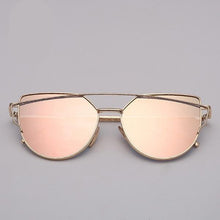 Load image into Gallery viewer, NEW  Stevvex Designer Cat eye Sunglasses For Women and Ladies in Vintage Metal Reflective Glasse Mirror Retro Oculos De Sol Gafas Style With UV 400 Protection

