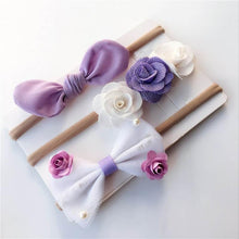 Load image into Gallery viewer, Luxury Modern Baby Headband Crown Flower Bows Hairband Baby Girl Headbands Newborn Hair Accessories Elastic Baby Hair Band
