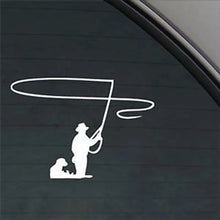 将图片加载到图库查看器，No Background Fly Fishing Vinyl Sticker Car Truck Bumper Window Decals Decoration Cool Man's Car Accessories Stickers Decor
