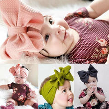 将图片加载到图库查看器，Bog Bow Infant Headband Newborn Toddler Baby Girl Boy Headwear Solid Bowknot Soft Turban Knot Hairband For Girls
