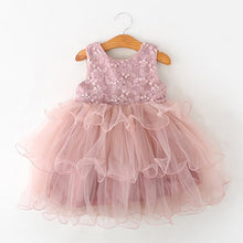 将图片加载到图库查看器，Luxury Modern Flower Newborn Baby Dress New Summer Cute Baby Girls Clothes Tulle Lace Infant Party Clothing Dress For Girls
