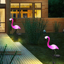 Load image into Gallery viewer, 3PCS SET Flamingo LED Solar Modern Lamp For Garden And Yard With Base Station 3 Piece Set Decorative Lighting For Pathway Driveway Landscape
