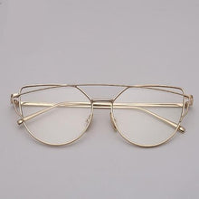Load image into Gallery viewer, NEW  Stevvex Designer Cat eye Sunglasses For Women and Ladies in Vintage Metal Reflective Glasse Mirror Retro Oculos De Sol Gafas Style With UV 400 Protection
