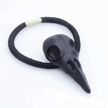 Load image into Gallery viewer, Punk Gothic Metal Crow Skull Hairband Pony Tail Holder Elastic Hair Rope Tie Headwear Women's Accessories
