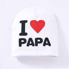 Load image into Gallery viewer, Baby " I Love mama , i love papa"  Cap Children Cap Kids Solid Baby Beanie Hat Fashion Ears Straw In Modern New Design
