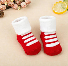 将图片加载到图库查看器，1 Pair Newborn Cotton Striped Warm Slippers Socks For Baby Girls And Boys Very Comfortable And Soft Material
