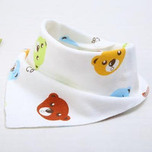 将图片加载到图库查看器，Cute Breathable Bibs Baby Feeding Cartoon Printing Super Absorbent Triangle Scarf Bib Cotton For Newborn Infant Girls And Boys
