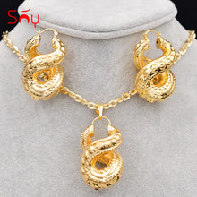 Load image into Gallery viewer, Sunny Jewelry Big Hoop Earrings Pendant Necklace Women's Copper Cross Number Eight Trendy New Arrivals Jewelry Sets For Party
