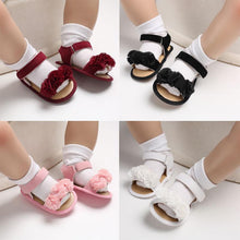 将图片加载到图库查看器，Princess Cute Baby Girls Newborn Infant Floral Sandals Soft Crib Walkers Breathable Shoes Best Baby Gift
