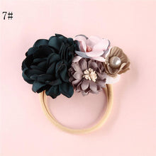 将图片加载到图库查看器，Modern Fashion Floral Headband Newborn Baby Elastic Hairbands Pearl Fresh Style Bow Knot For Girls
