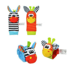 Load image into Gallery viewer, Modern Baby Toy Socks Plush Garden Bug Wrist Rattle Styles Educational Toys Cute Bright Color For Kids
