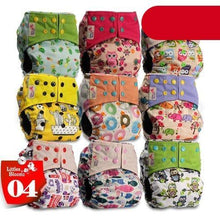 Load image into Gallery viewer, Modern 9/6PCS Set Bamboo Charcoal Washable Real Cloth Pocket NappiesFor Baby Boys and Girls Diaper Set In Modern Design
