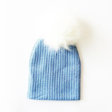 Load image into Gallery viewer, Trend New Winter Children Boy Girl Crochet Artificial Pompom Hat Knitted Toddler Kids Caps With Pompon Baby Beanie For Girls and Boys
