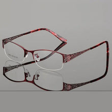 Load image into Gallery viewer, Reven Jate Half Rimless Eyeglasses Frame Optical Prescription Semi-Rim Glasses Spectacle Frame For Women's Eyewear Female
