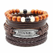 Load image into Gallery viewer, Handmade Modern Fashion New Luxury Wood Bead Charm Amazing Premium Leather Elegant Bracelet For Women
