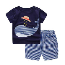 Load image into Gallery viewer, Modern Baby Short Sleeve Clothing Set For Boys And Girls Cotton Underwear SuitSummer Pajamas for Kids
