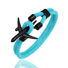 Load image into Gallery viewer, Airport Fashion Men Women Airplane Anchor Bracelets Charm Rope Chain Paracord Aviation Life Jewelry Design
