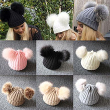 将图片加载到图库查看器，Newborn Baby Kids Girls Winter Warm Knit Hat Ball Beanie Cap  Design
