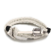 Load image into Gallery viewer, New Arrival Multilayer Charm Leather Vintage Bronze Arrow Bracelet Anchor Bracelet For Men and Women Lovers' Gift
