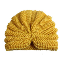 Load image into Gallery viewer, Handmade Knitted Winter Baby Hat for Girls Candy Color Enfant Baby Beanie Turban Hats Newborn Baby Cap
