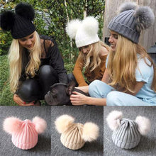 将图片加载到图库查看器，Newborn Baby Kids Girls Winter Warm Knit Hat Ball Beanie Cap  Design
