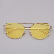 Load image into Gallery viewer, NEW  Stevvex Designer Cat eye Sunglasses For Women and Ladies in Vintage Metal Reflective Glasse Mirror Retro Oculos De Sol Gafas Style With UV 400 Protection
