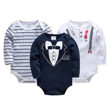 将图片加载到图库查看器，3/6 PCS Kavkas Cotton Baby Bodysuit Long Sleeve Set for Newborn Boys &amp; Girls 0–12 Months
