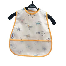 将图片加载到图库查看器，Adjustable Baby Bibs Waterproof Lunch Feeding Bibs Baby Cartoon Feeding Cloth Children Baby Bib for Kids
