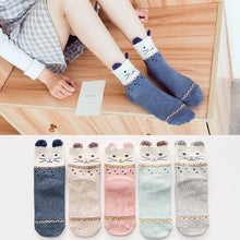 将图片加载到图库查看器，5pairs 100% Cotton Unisex Baby Socks for Girls&amp;boys Children Soft Winter Cute Cartoon Socks Set For Baby
